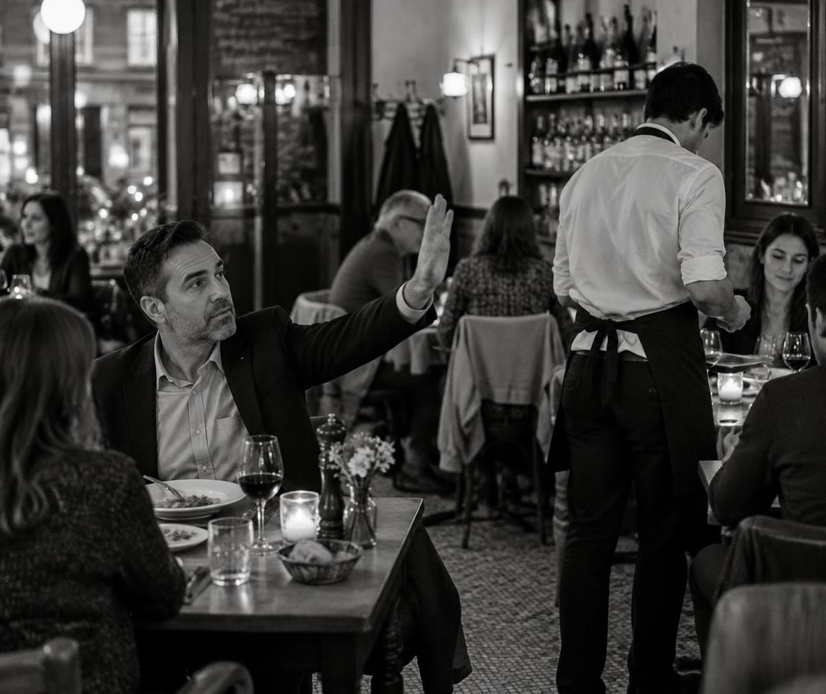 Obers zien niet altijd dat iemand nog iets wil bestellen. En gasten willen niet voortdurend opkijken tot een ober eindelijk terugkijkt. Zo gaat een extra bestelling verloren.